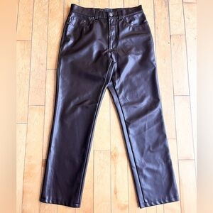 Versace Jeans Couture Authentic Y2K Vintage Faux Leather Pants Size 10